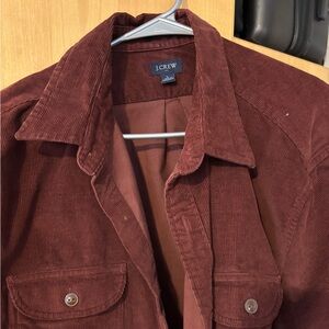 J CREW BURGUNDY CORDUROY DRESS SHIRT